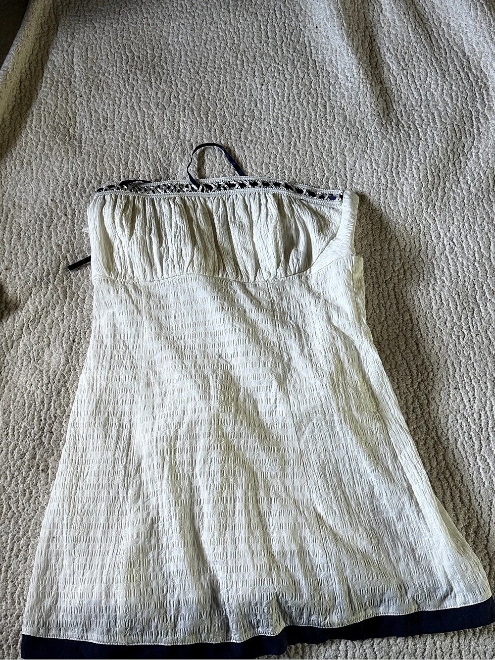 White & Blue Mini Dress Like New